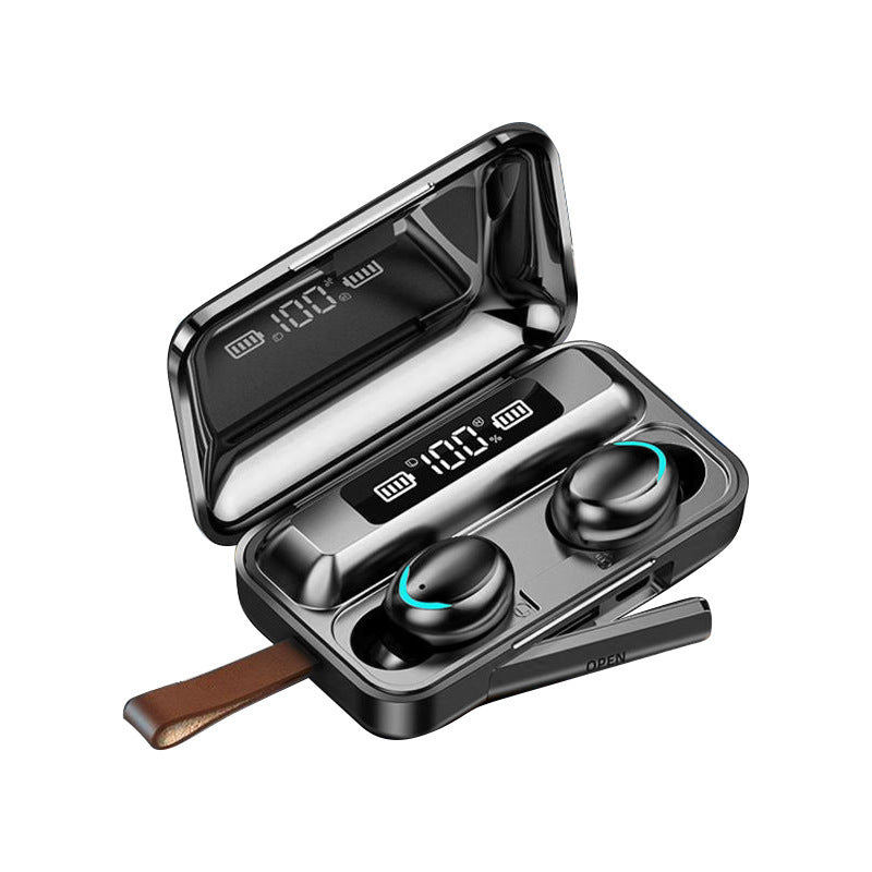 JMT-943754 F9-5C Wireless Bluetooth Headset with Digital Display, Binaural Sports Design, In-Ear 9D Stereo Sound