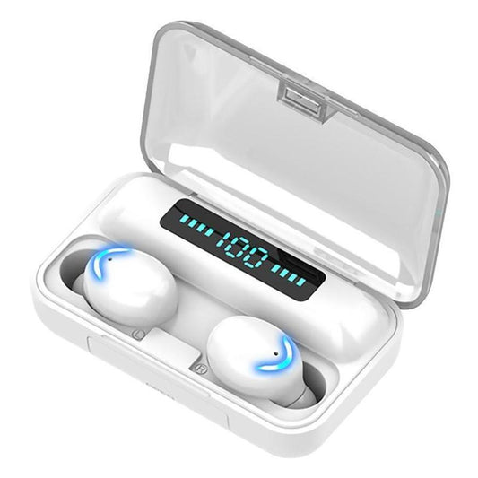 JMT-943754 F9-5C Wireless Bluetooth Headset with Digital Display, Binaural Sports Design, In-Ear 9D Stereo Sound