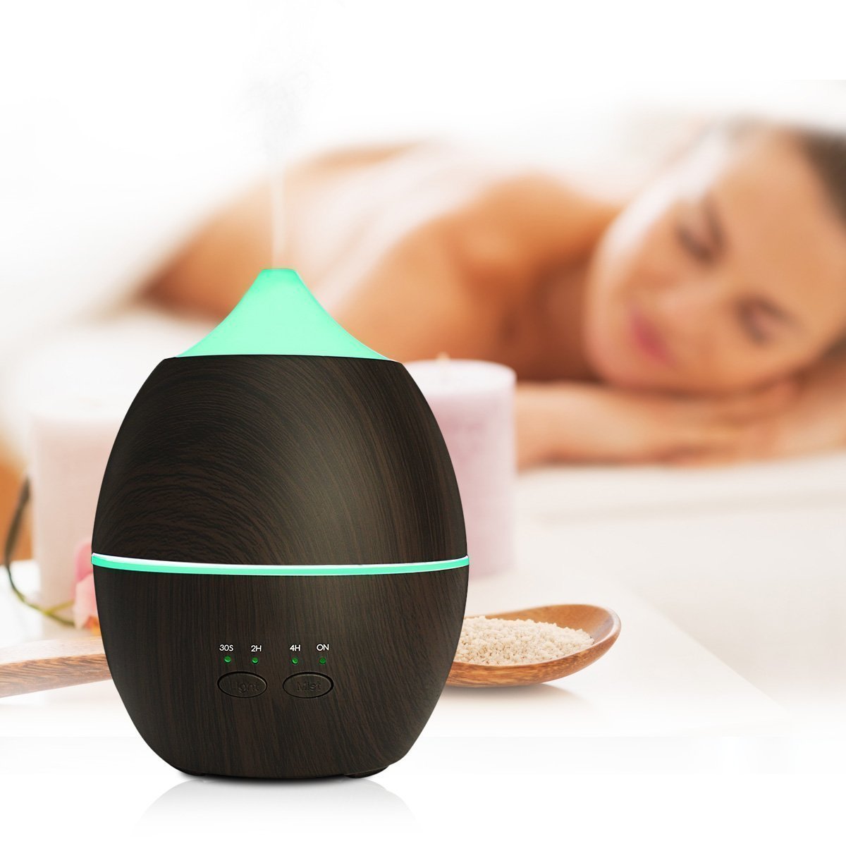 JMT-943754 Ultrasonic Wood Grain Aroma Diffuser for Home Humidification, 11-20㎡ Coverage