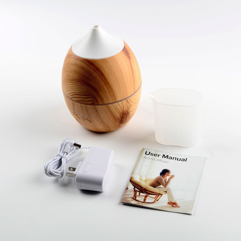 JMT-943754 Ultrasonic Wood Grain Aroma Diffuser for Home Humidification, 11-20㎡ Coverage