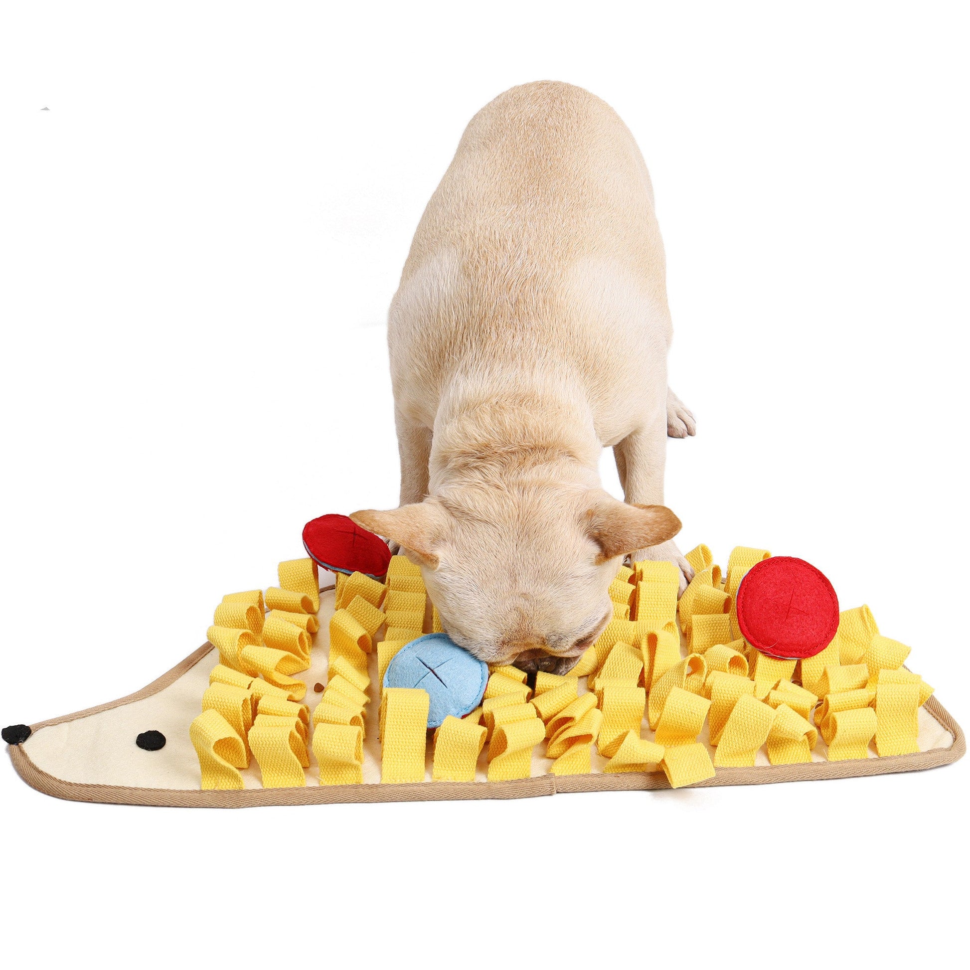 JMT-944074 Slow Food Puzzle Mat for Dogs - Little Hedgehog Sniff Pad for Training and Decompression, Cotton and Felt Material, 60 x 29 x 5 cm