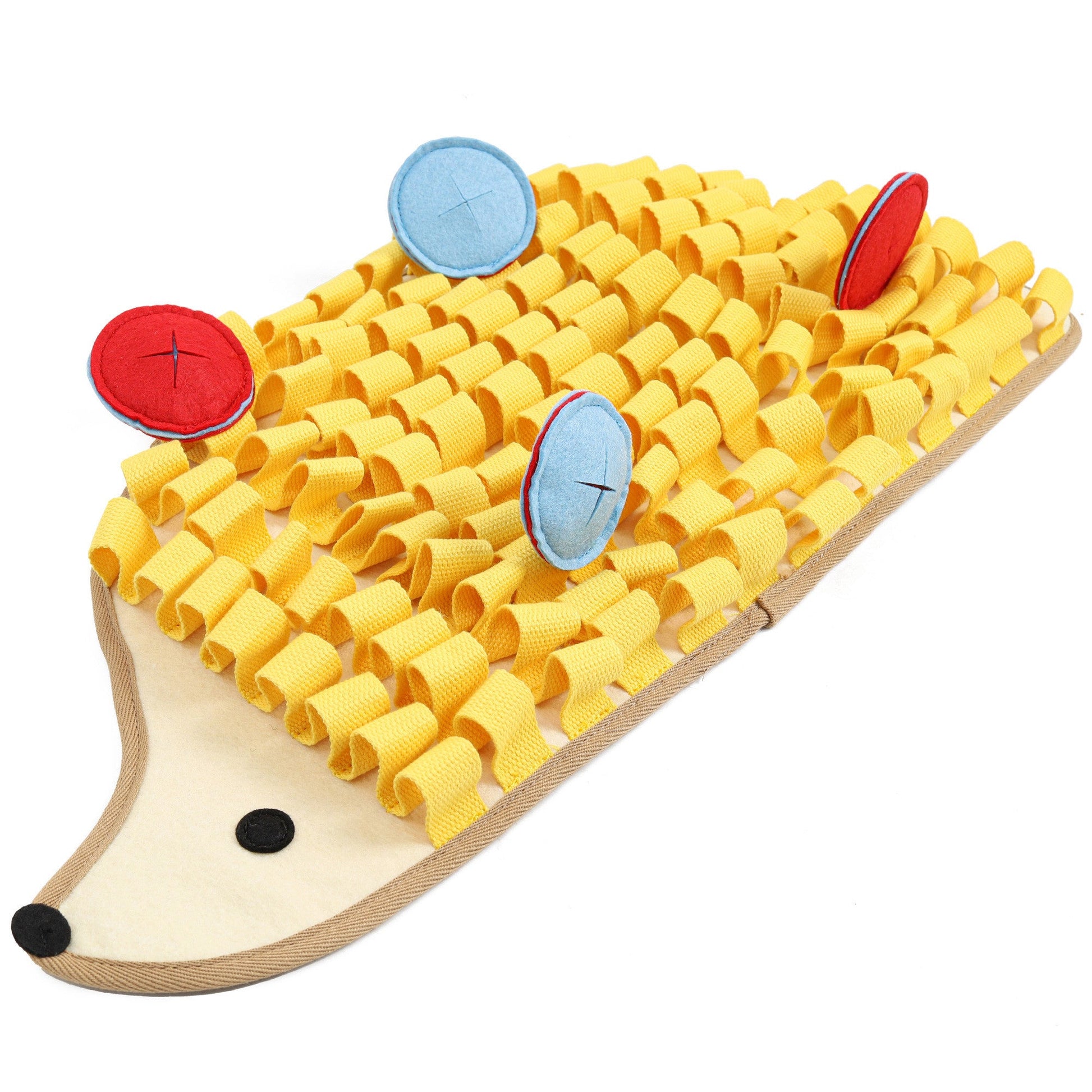 JMT-944074 Slow Food Puzzle Mat for Dogs - Little Hedgehog Sniff Pad for Training and Decompression, Cotton and Felt Material, 60 x 29 x 5 cm