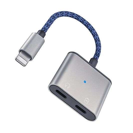 JMT-944266 2-in-1 Lightning Audio Adapter with Charging for iPhone - Headphone Jack Splitter