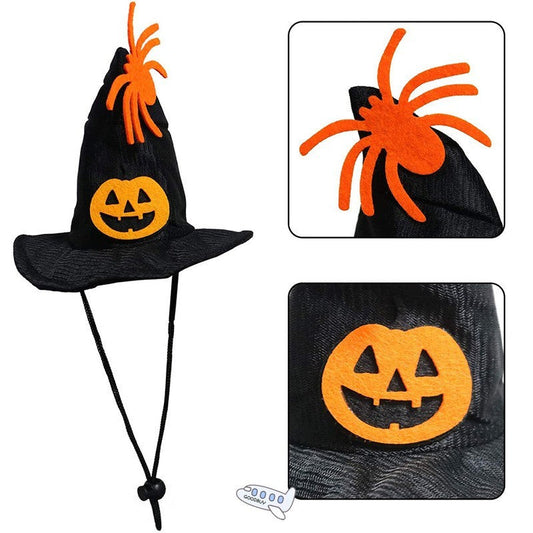 JMT-944394 Halloween Cat and Dog Costume Set with Witch Hat and Collar for Parties and Dress-Up
