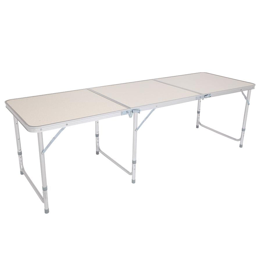 JMT-944650 6ft Aluminum Alloy Folding Table - Outdoor Rectangular Design, Supports Up to 50kg