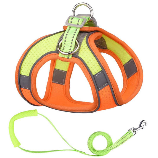JMT-945098 Reflective Vest-Style Dog Leash with Durable Polyester Rope - Multiple Sizes Available