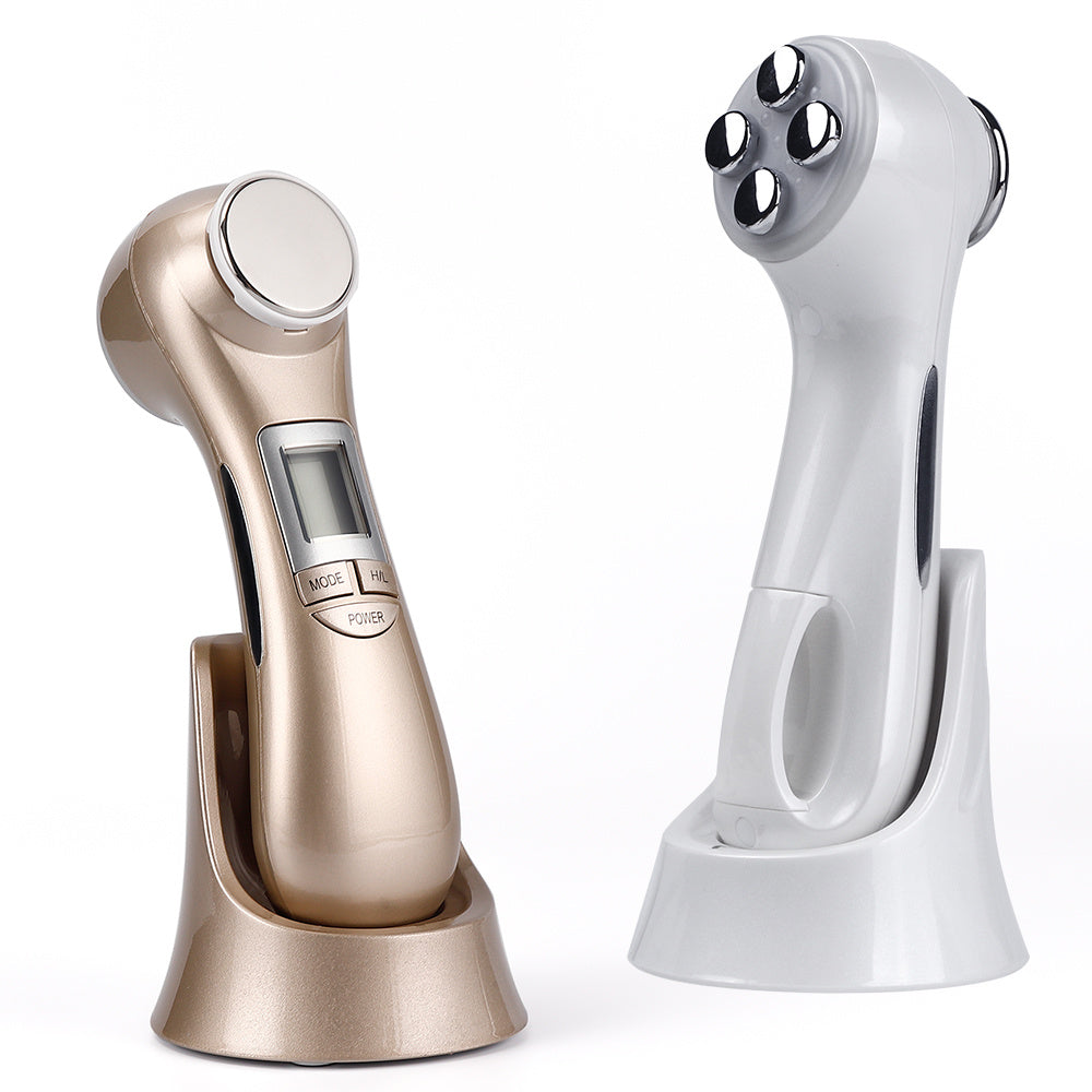 JMT-945162 6-in-1 Ultrasonic Vibration Face-Lift Massager with RF, EMS, Ultrasonic Massage, LED Light Therapy, and Electroporation