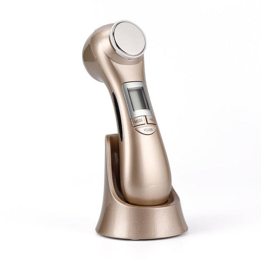 JMT-945162 6-in-1 Ultrasonic Vibration Face-Lift Massager with RF, EMS, Ultrasonic Massage, LED Light Therapy, and Electroporation
