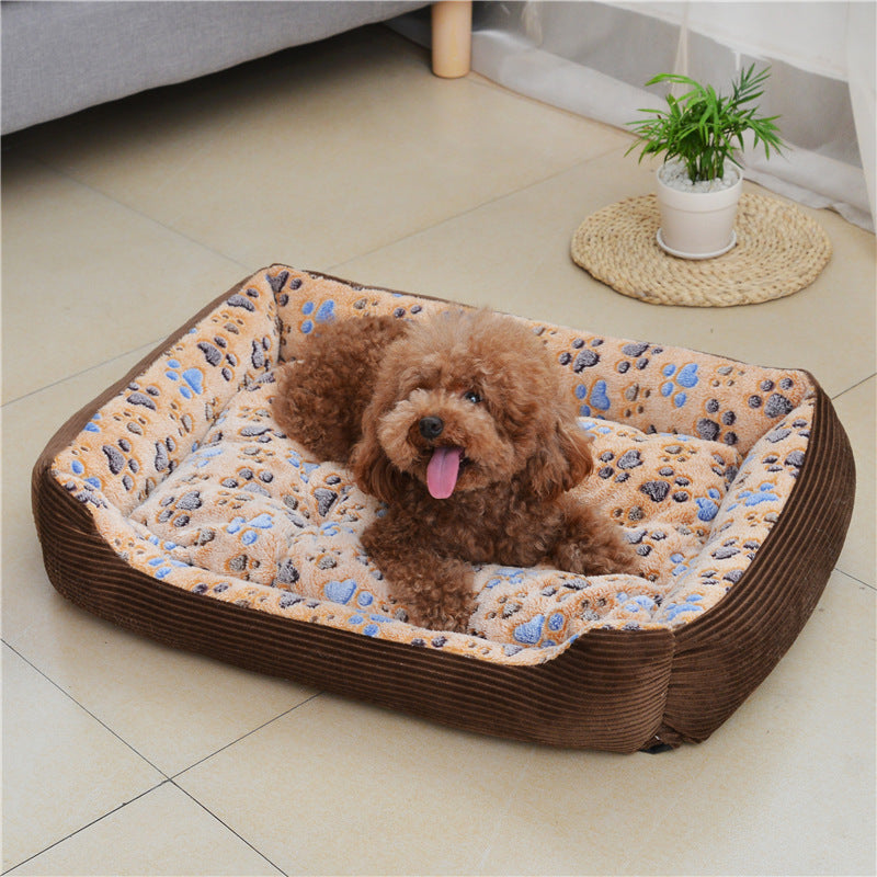 JMT-945226 Soft Plush Dog and Cat Bed - Warm Cushion Sleep Basket for Small Pets, Multiple Sizes Available