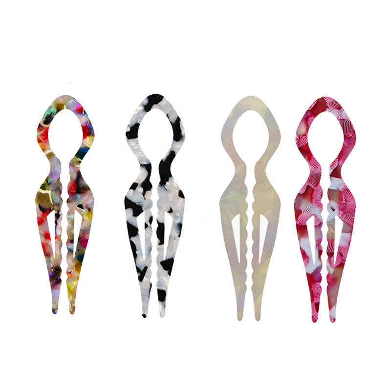 JMT-945290 Elegant Non-slip U-shaped Hairpin in Various Colors and Prints