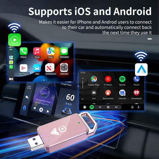 JMT-945418 Wireless CarPlay Adapter for Seamless Apple and Android Connectivity