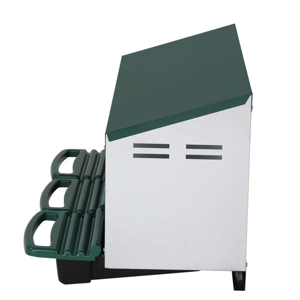 JMT-945930 3-Compartment Poultry Nesting Box for Chickens, Ducks, and Other Birds - Durable Steel and Plastic Construction, Easy Assembly