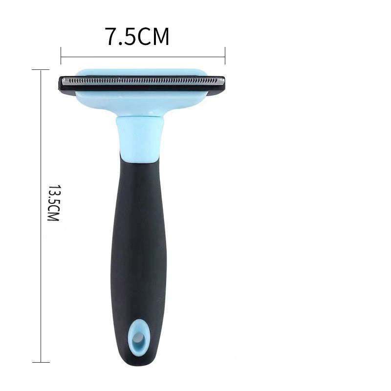 JMT-945994 Pet De-Shedding Comb Tool with Ergonomic Non-Slip Handle – Easily Removes Fur and Reduces Allergens