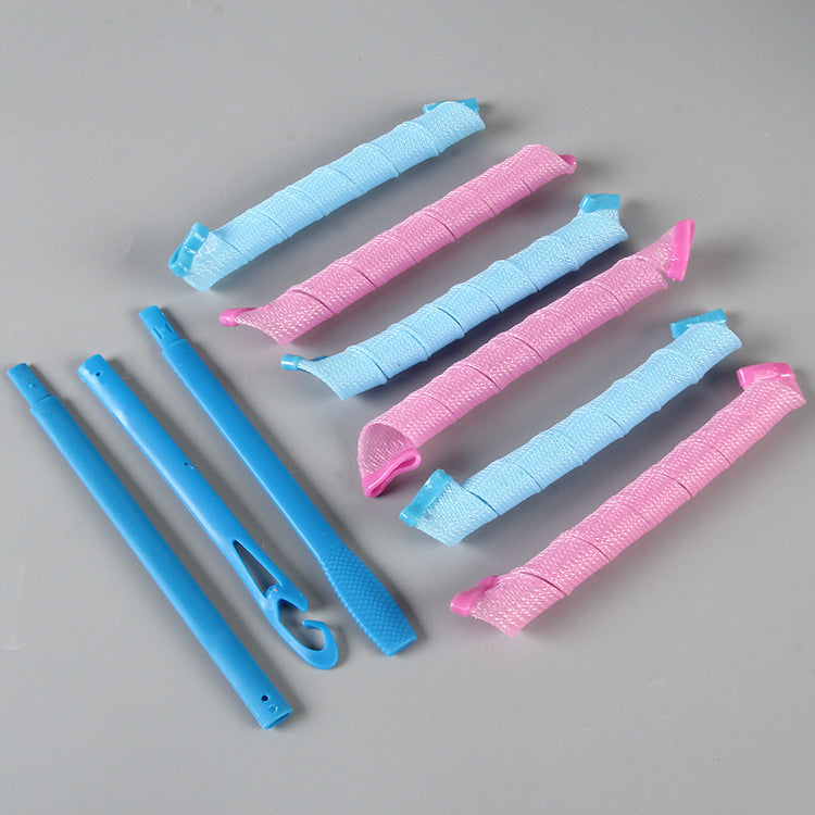 JMT-946058 Magic Curling Iron Spiral Hair Styling Kit for Medium Waves - 12 Wave Rolls, 50cm Length, 2cm Diameter, Ideal for Long and Medium Hair