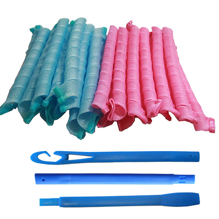 JMT-946058 Magic Curling Iron Spiral Hair Styling Kit for Medium Waves - 12 Wave Rolls, 50cm Length, 2cm Diameter, Ideal for Long and Medium Hair