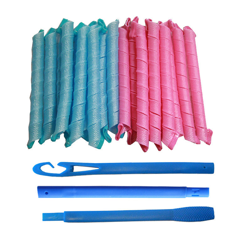 JMT-946058 Magic Curling Iron Spiral Hair Styling Kit for Medium Waves - 12 Wave Rolls, 50cm Length, 2cm Diameter, Ideal for Long and Medium Hair