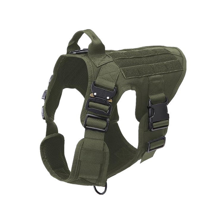 JMT-946250 Portable Tactical Dog Vest with Leash - Military-Grade Nylon, Available in Black, Brown, Army Green