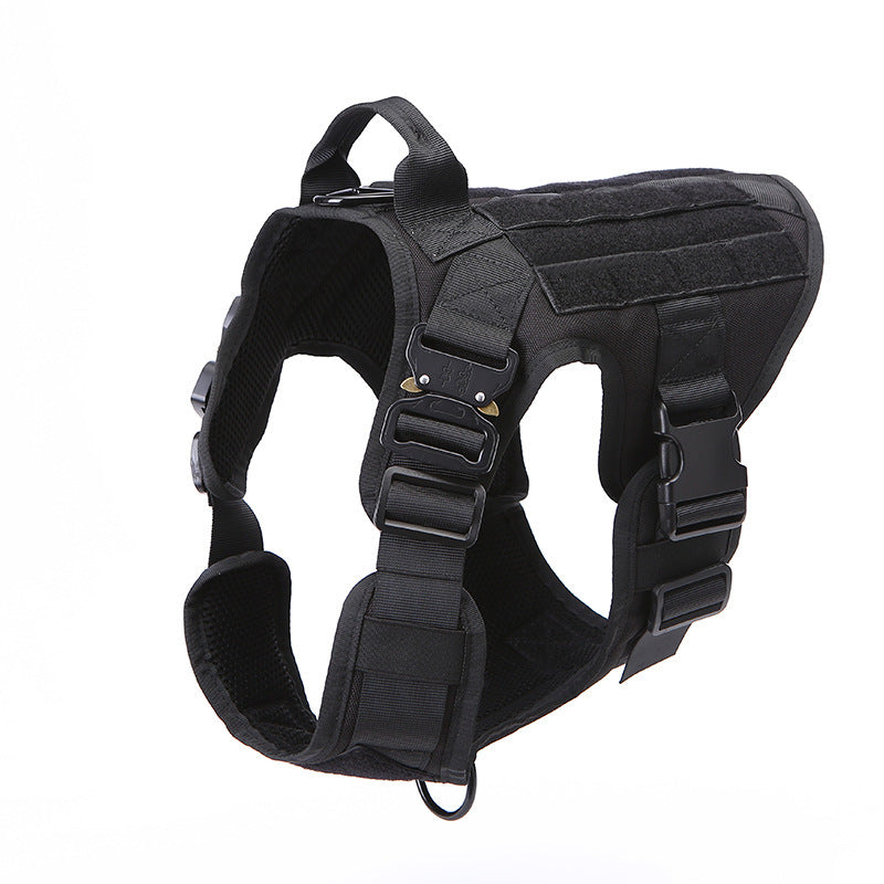 JMT-946250 Portable Tactical Dog Vest with Leash - Military-Grade Nylon, Available in Black, Brown, Army Green