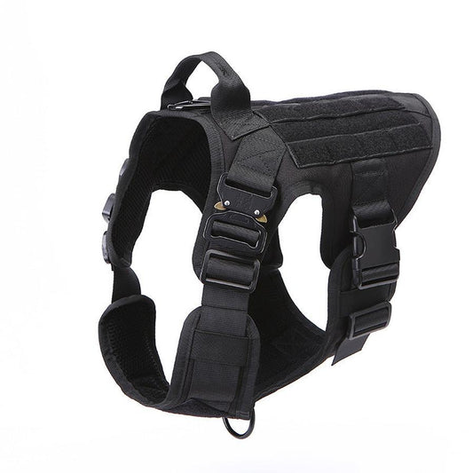 JMT-946250 Portable Tactical Dog Vest with Leash - Military-Grade Nylon, Available in Black, Brown, Army Green