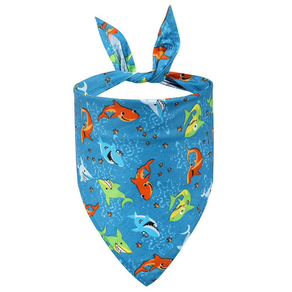 JMT-946378 Summer Fruit Cartoon Dog Saliva Towel - Lemon, Pineapple, Avocado & More - 65x45cm Cloth Design