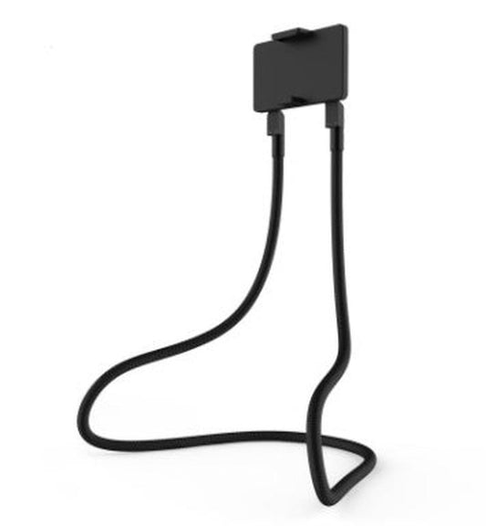 JMT-946762 Versatile Black Neck Bracket: Multi-Function Mobile Phone Support with Selfie Stick Feature