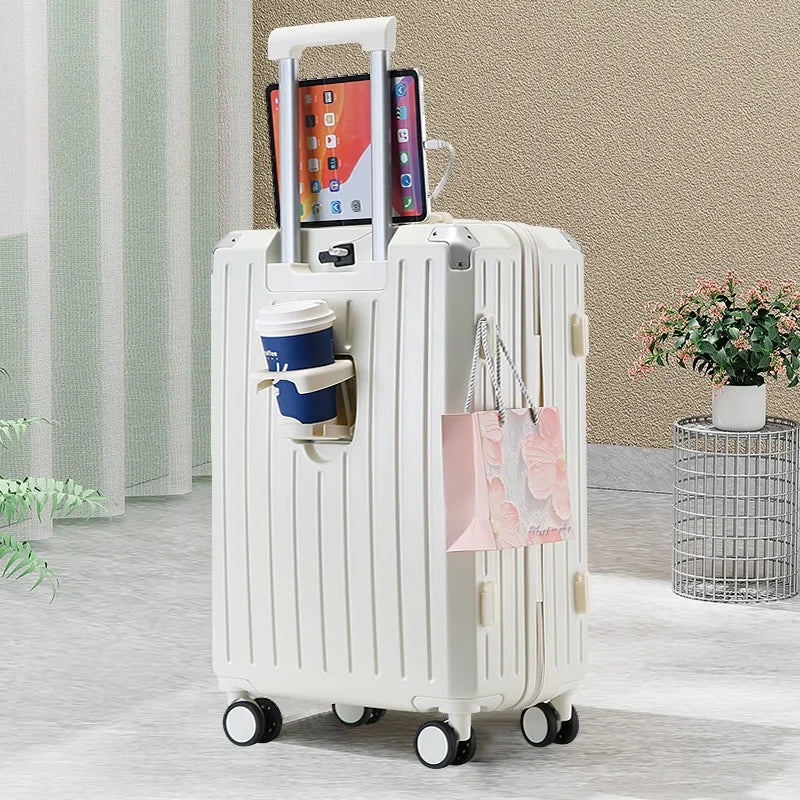 JMT-946954 Lightweight Horizontal Trolley Suitcase with Multi-Wheeled Design for Easy Travel