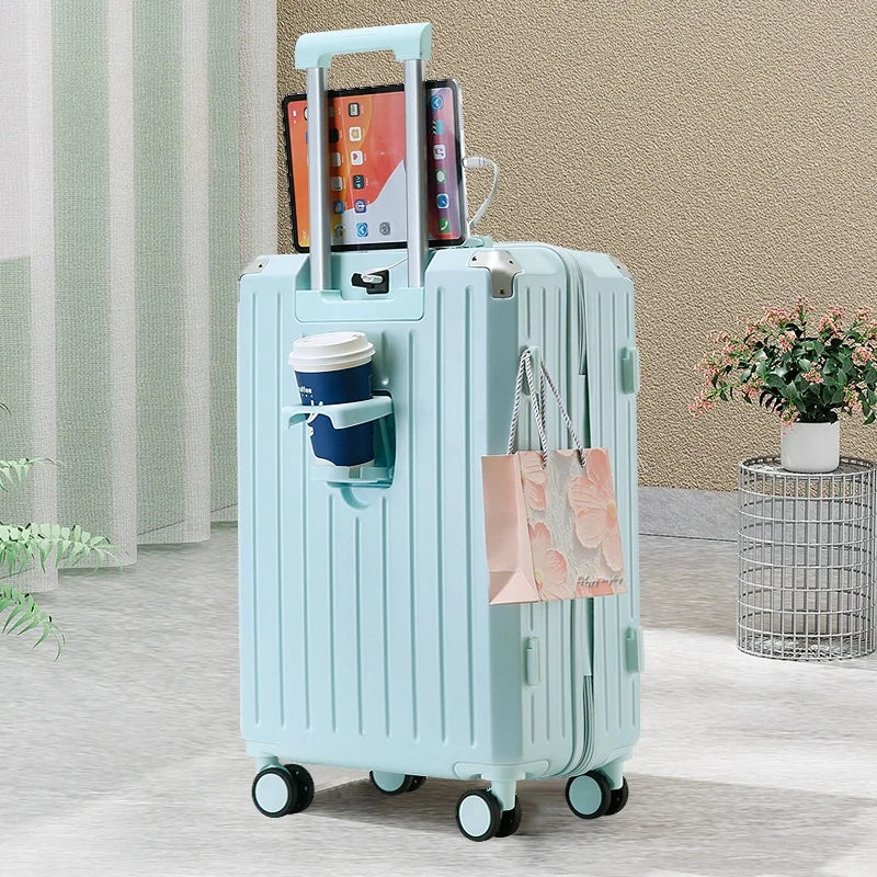 JMT-946954 Lightweight Horizontal Trolley Suitcase with Multi-Wheeled Design for Easy Travel
