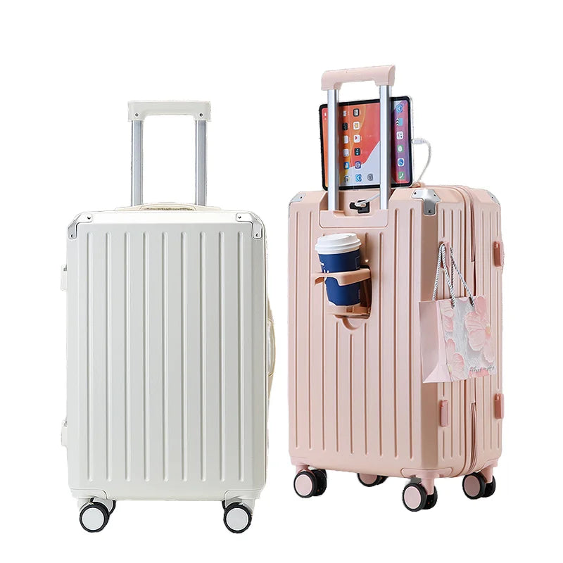 JMT-946954 Lightweight Horizontal Trolley Suitcase with Multi-Wheeled Design for Easy Travel