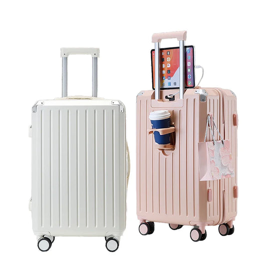 JMT-946954 Lightweight Horizontal Trolley Suitcase with Multi-Wheeled Design for Easy Travel