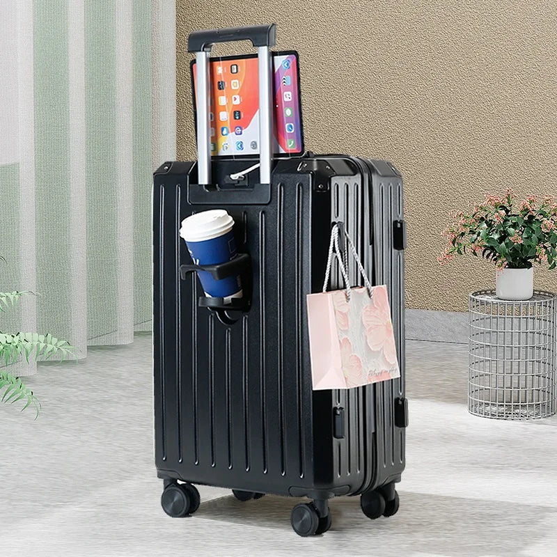 JMT-946954 Lightweight Horizontal Trolley Suitcase with Multi-Wheeled Design for Easy Travel