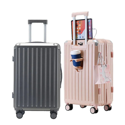 JMT-946954 Lightweight Horizontal Trolley Suitcase with Multi-Wheeled Design for Easy Travel