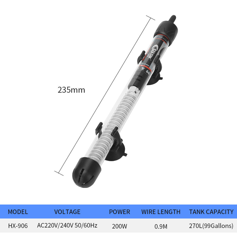 JMT-947082 Automatic Aquarium Heater with Thermostat, Glass Design, 25W to 300W Options for Fish Tanks and Tortoise Care