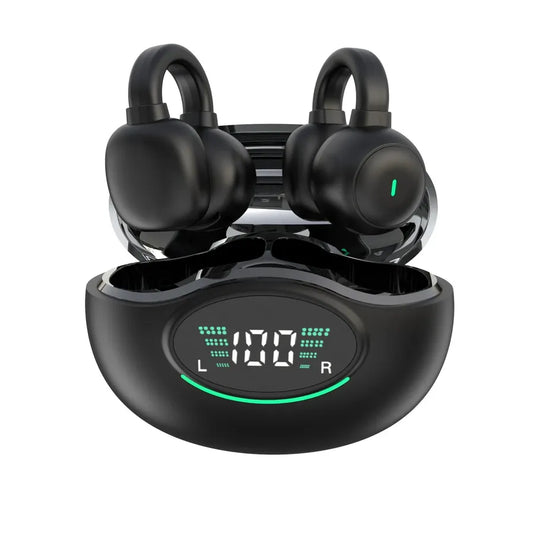 JMT-947082 Wireless Clip-On Sports Earphones with LED Battery Indicator for Comfortable Long-Term Use