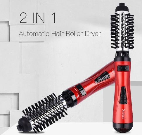 JMT-947210 2 in 1 Multifunctional Hair Dryer Rotary Brush & Curling Iron Styling Tool with 3-Speed Temperature Control