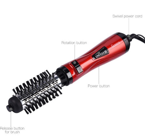 JMT-947210 2 in 1 Multifunctional Hair Dryer Rotary Brush & Curling Iron Styling Tool with 3-Speed Temperature Control