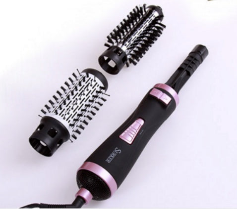 JMT-947210 2 in 1 Multifunctional Hair Dryer Rotary Brush & Curling Iron Styling Tool with 3-Speed Temperature Control
