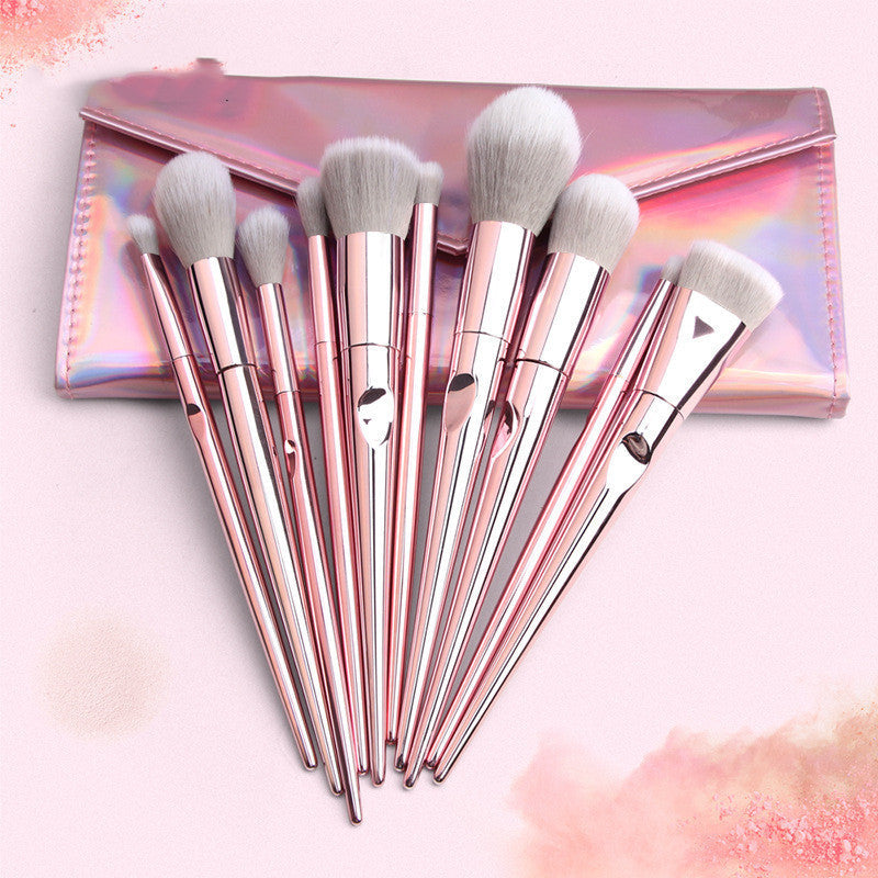 JMT-947338 Wet And Wild 10-Piece Makeup Brush Set with Brush Bag for Beginners