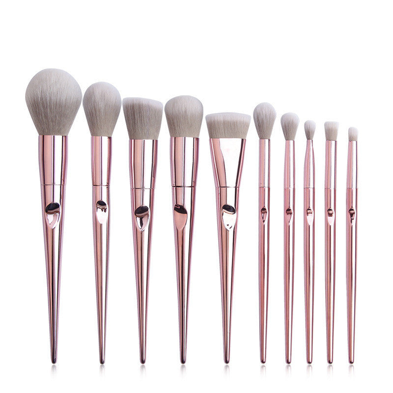 JMT-947338 Wet And Wild 10-Piece Makeup Brush Set with Brush Bag for Beginners