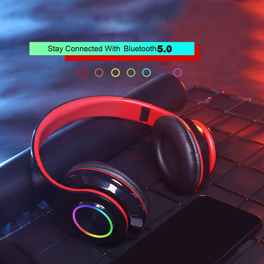 JMT-947402 Foldable Bluetooth Earphones with 40mm Subwoofer, Soft Protein Leather Cushions, and Hands-Free Calling