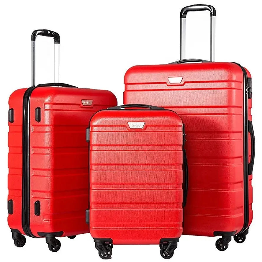 JMT-947786 ABS Hard Luggage Travel Suitcase Set - 3-Piece Travel Set for Efficient Packing and Easy Transportation