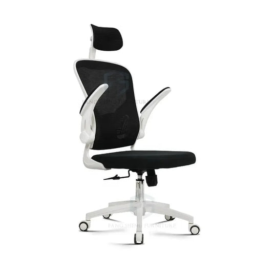 JMT-947978 Adjustable Ergonomic Office Mesh Chair with Swivel Base and Lifting Headrest