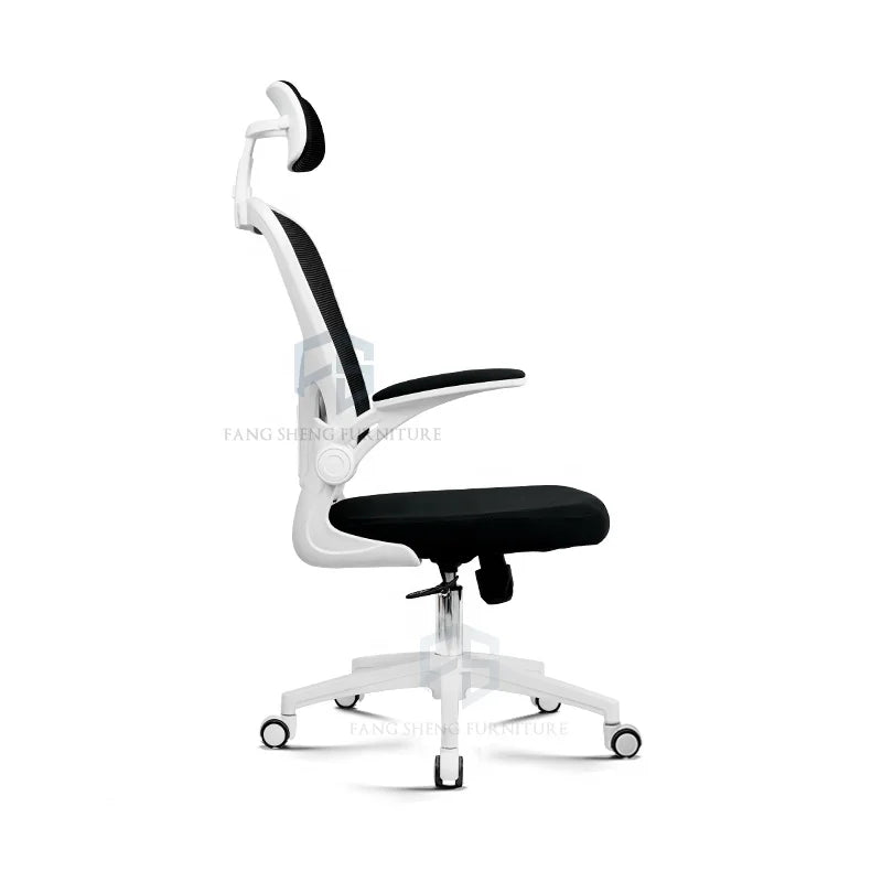 JMT-947978 Adjustable Ergonomic Office Mesh Chair with Swivel Base and Lifting Headrest