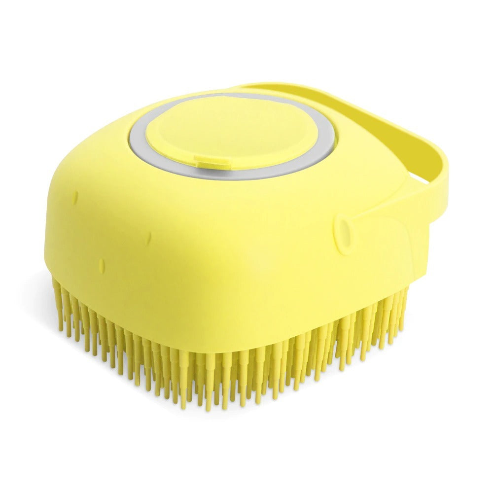 JMT-948042 Soft Silicone 2-in-1 Scrubber Dispenser with Massaging Brush for Dogs and Cats