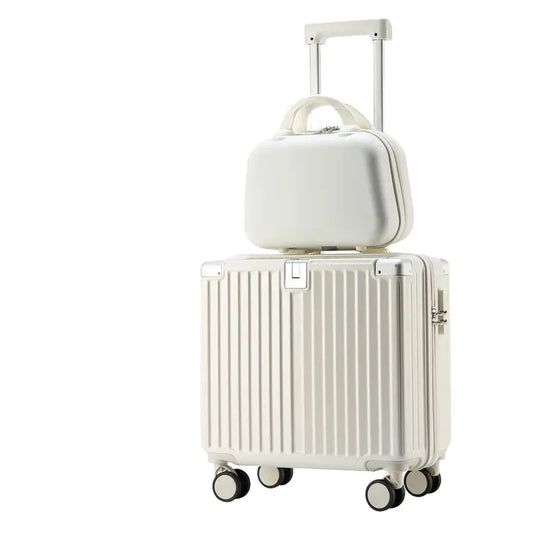 JMT-948106 Expandable Mini Travel Suitcase with Wheels and Integrated Laptop Stand for Cabin Use