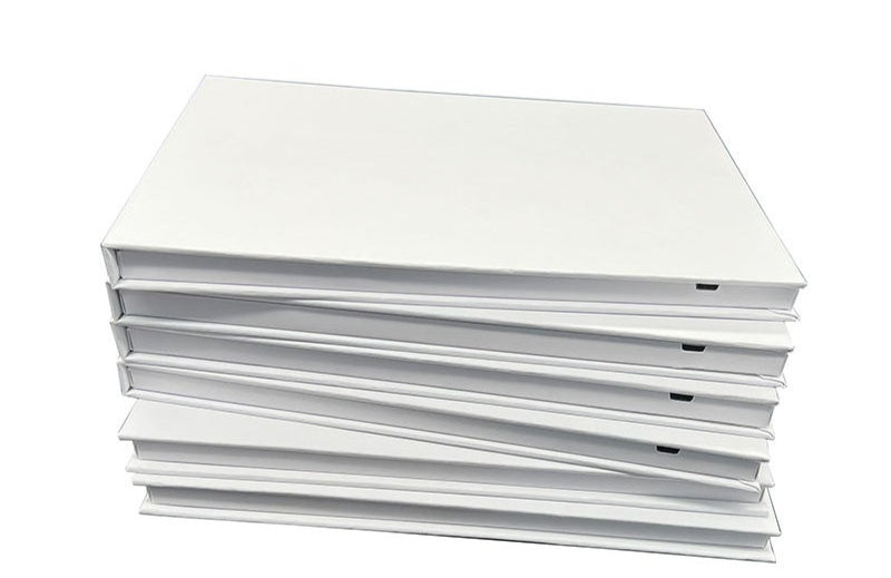 JMT-948682 Blank 7-Inch Greeting Card Video Book - White Hardcover Japanese Style Coated Paper