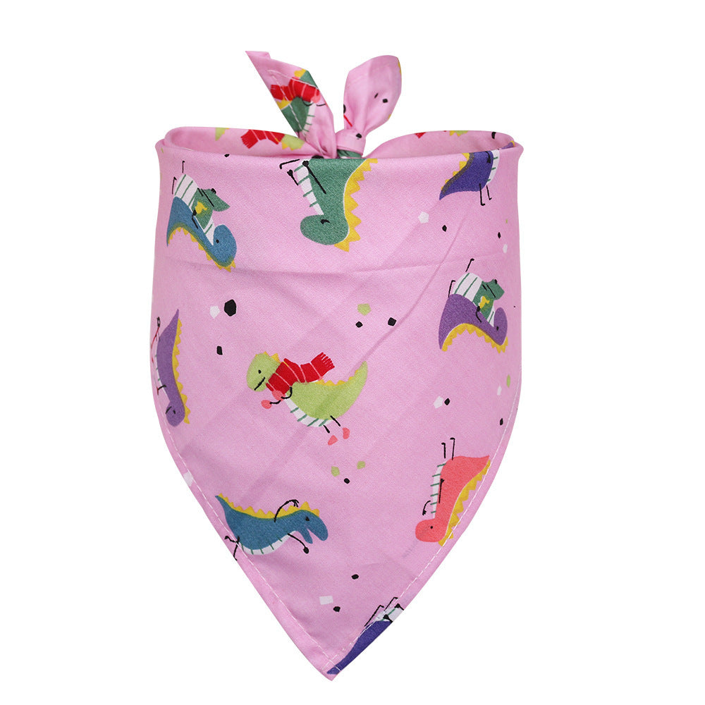 JMT-948682 Cotton Triangle Scarf for Dogs and Cats - Fruit Pattern, Small & Medium Sizes Available