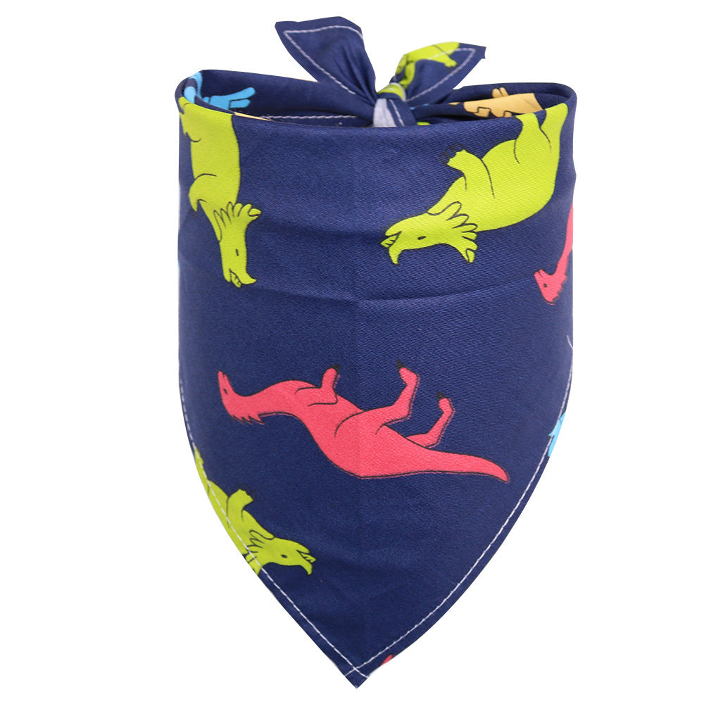 JMT-948682 Cotton Triangle Scarf for Dogs and Cats - Fruit Pattern, Small & Medium Sizes Available