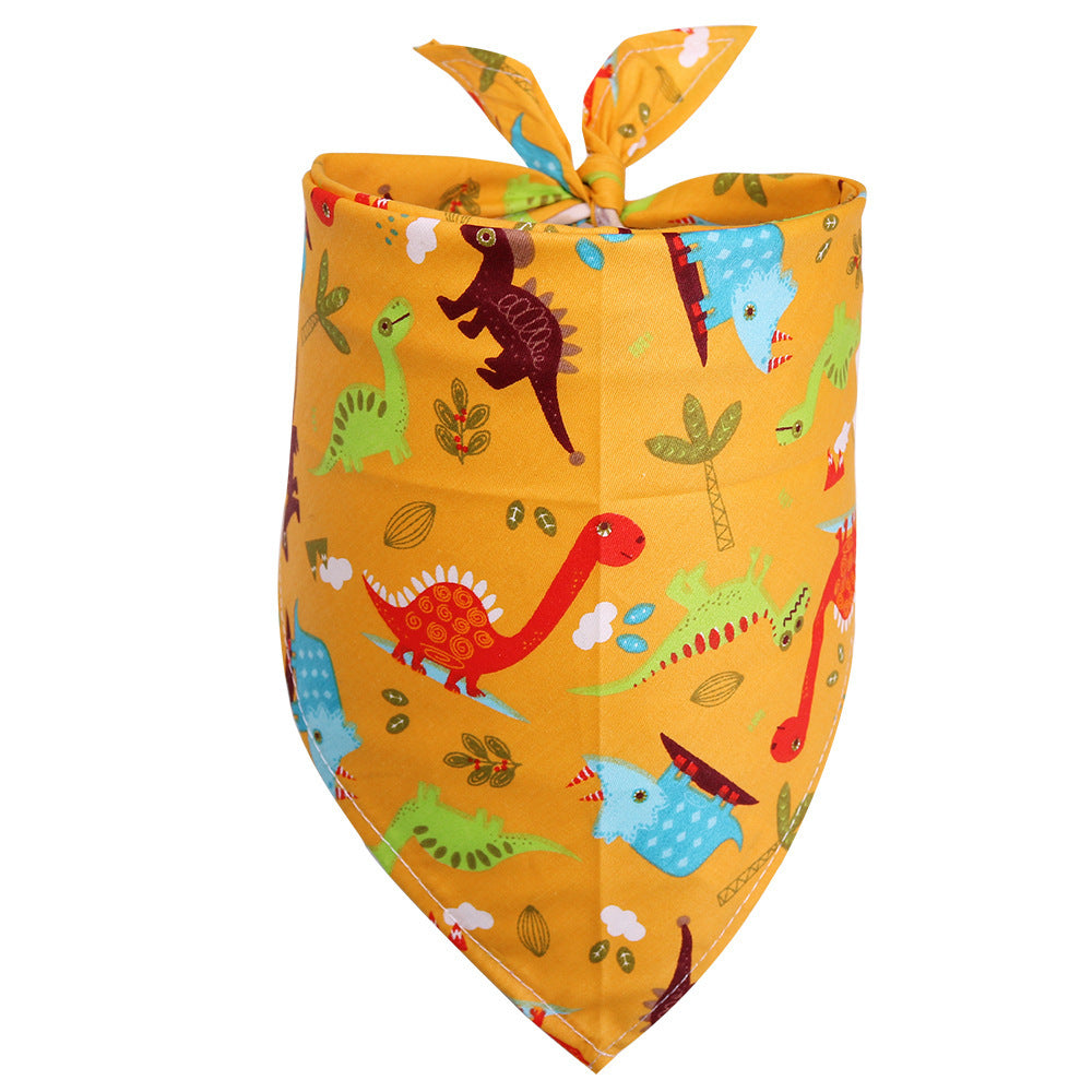 JMT-948682 Cotton Triangle Scarf for Dogs and Cats - Fruit Pattern, Small & Medium Sizes Available