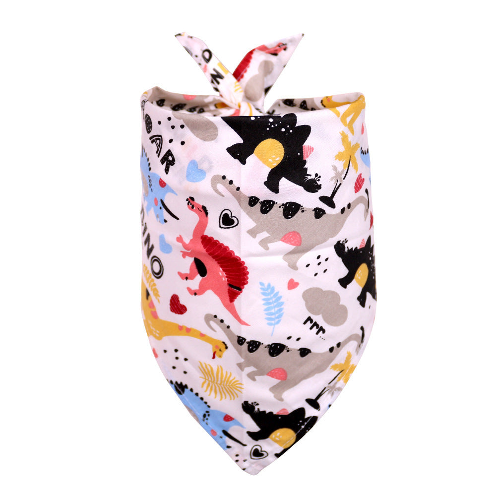 JMT-948682 Cotton Triangle Scarf for Dogs and Cats - Fruit Pattern, Small & Medium Sizes Available