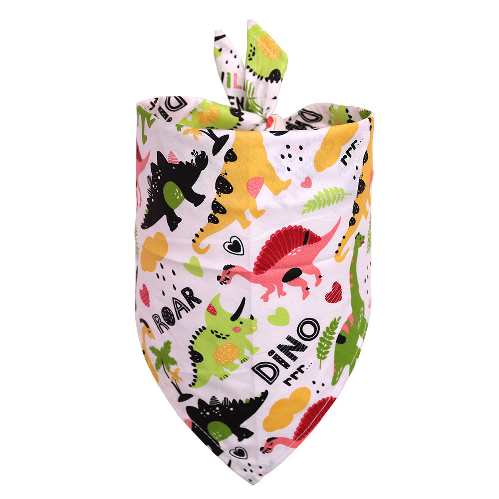 JMT-948682 Cotton Triangle Scarf for Dogs and Cats - Fruit Pattern, Small & Medium Sizes Available